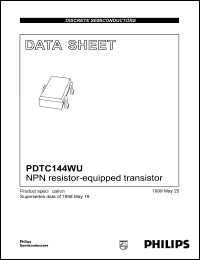 PDTC144WU datasheet: NPN resistor-equipped transistor. PDTC144WU