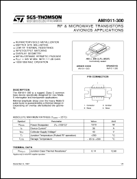 AM1011-300 datasheet: AVIONICS APPLICATIONS L-BAND RF & MICROWAVE TRANSISTORS AM1011-300