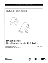 BAS70-06 datasheet: Schottky barrier (double) diode. BAS70-06