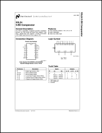 93L24DMQB datasheet: 5-Bit Comparator 93L24DMQB