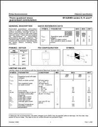 BTA208S-800E datasheet: Three quadrant triacs guaranteed commutation. BTA208S-800E