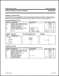 BU4530AW datasheet: Silicon diffused power transistor. BU4530AW