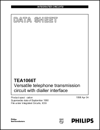 TEA1066T datasheet: Versatile telephone transmission circuit with dialler interface. TEA1066T