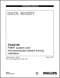 TEA6100 datasheet: FM/IM system and microcomputer-based tuning interface. TEA6100