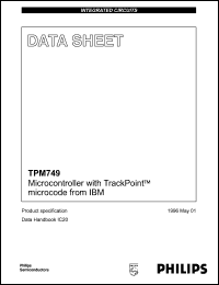 PTPM749DB datasheet: Microcontroller with TrackPoint microcode from IBM. PTPM749DB
