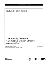 TZA3044U datasheet: 1.25 Gbits/s gigabit ethernet/fibre postamplifier. TZA3044U