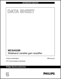 SA5209D datasheet: Wideband variable gain amplifier. SA5209D