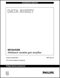 SA5209N datasheet: Wideband variable gain amplifier. SA5209N