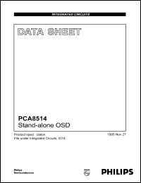 PCA8514P datasheet: Stand-alone OSD. PCA8514P