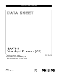 SAA7111 datasheet: Video input processor (VIP). SAA7111