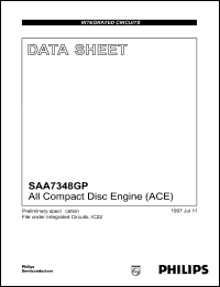 SAA7348GP datasheet: All compact disc engine (ACE). SAA7348GP