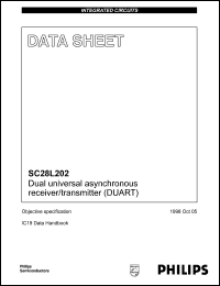 28L202A1A datasheet: Dual universal asynchronous receiver/transmitter (DUART). 28L202A1A