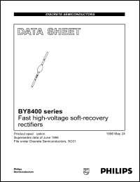 BY8408 datasheet: 5 mA, fast high-voltage soft-recovery rectifier BY8408