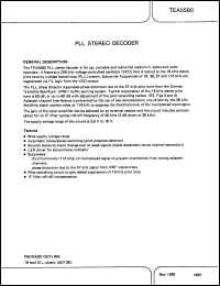 TEA5580 datasheet: PLL stereo decoder TEA5580