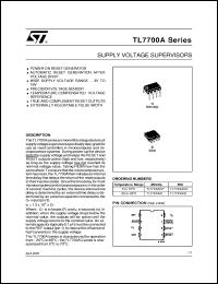 TL7700A datasheet: SUPPLY VOLTAGE SUPERVISORS TL7700A