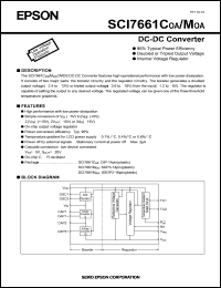 SCI7661MAA datasheet: DC-DC converter, 95% Typical Power Efficiency SCI7661MAA