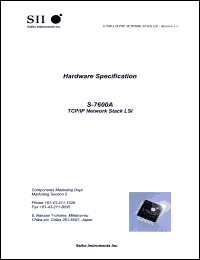 S-7600A datasheet: TCP/IP network stack LSI S-7600A