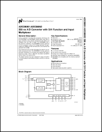 ADC08062CIWM datasheet: 500 ns A/D Converter with S/H Function and Input Multiplexer ADC08062CIWM