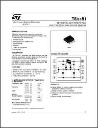 TSI220B1 datasheet: TERMINAL SET INTERFACE PROTECTION AND DIODE BRIDGE TSI220B1