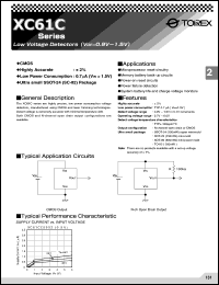 XC61CC1302NR datasheet: CMOS low voltage detector 1.3V +/-2% XC61CC1302NR