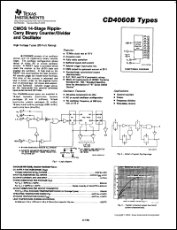 CD4060BNSR datasheet: CMOS 14 stage ripple-carry binary counter/divider and oscillator CD4060BNSR