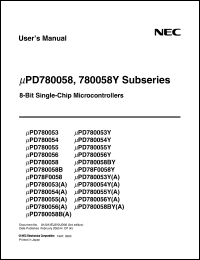 uPD780058GC-xxx-8BT datasheet: 8-bit single-chip microcontroller, mask ROM uPD780058GC-xxx-8BT