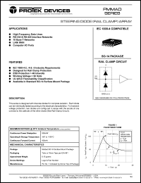 PMMAD1105 datasheet: Steering diode (rail clamp) array PMMAD1105