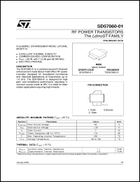 SD57060-01 datasheet: RF POWER TRANSISTORS N-CHANNEL ENHANCEMENT-MODE LATERAL MOSFETS SD57060-01