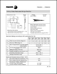 FBI8A5M1 datasheet: 50 V, 8 A glass passivated bridge rectifier FBI8A5M1