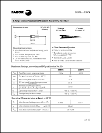 31DF2 datasheet: 200 V, 3 A glass passivated ultrafast recovery rectifier 31DF2