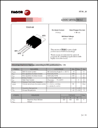 FT1608MH datasheet: 600 V, 10 mA logic level TRIAC FT1608MH