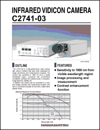 C2741-03 datasheet: Sensitivity to 1800nm; infrared vidicon camera C2741-03