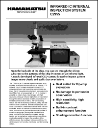 C2955 datasheet: NO. of pixels:380,000; infrared IC internal inspection system C2955