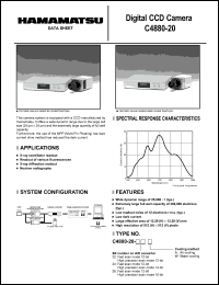 C4880-20-22A datasheet: 12-bit idigital CCD camera. For X-ray scintillator readout, readout of various fluorescences, X-ray diffraction readout, neutron radiography C4880-20-22A