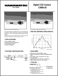 C4880-20-22W datasheet: 12-bit idigital CCD camera. For X-ray scintillator readout, readout of various fluorescences, X-ray diffraction readout, neutron radiography C4880-20-22W