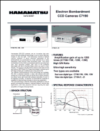 C7190-12W datasheet: Number of pixels: 512(H)x512(V); electron bombardment CCD camera C7190-12W