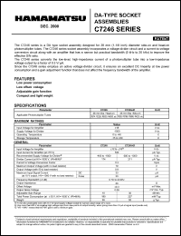 C7246-01 datasheet: InputV: +-18V; DA-type socket assemblies C7246-01