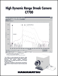 C7700 datasheet: High dynamic range streak camera C7700