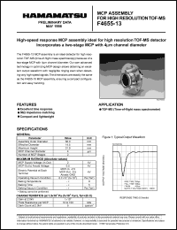 F4655-13 datasheet: MCP assembly for high resolution TOF-MS. For TOF-MS F4655-13