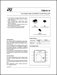 TSM101C datasheet: VOLTAGE AND CURRENT CONTROLLER TSM101C