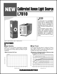 L7810 datasheet: 150W; calibrated xenon light source L7810