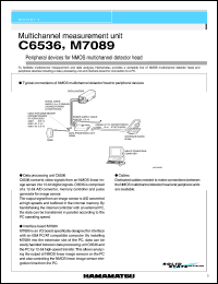 C7089 datasheet: Jultichannel measurement unit: peripheral device for NMOS multichannel detector head C7089