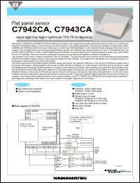 C7942CA datasheet: Supply voltage: 6.0V; flat panel sensor: acquire digital X-ray image in real time and 170 & 176mm diagonal size C7942CA