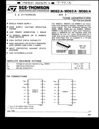 M086B1 datasheet: Tone generator M086B1