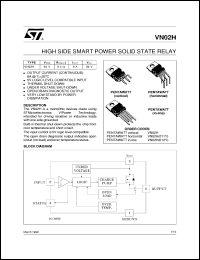 VN02H datasheet: HIGH SIDE SMART POWER SOLID STATE RELAY VN02H