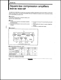 BA6138 datasheet: Square-law compression amplifier BA6138