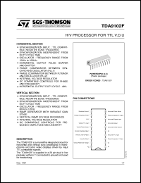 TDA9102F datasheet: H/V PROCESSOR FOR TTL V.D.U TDA9102F