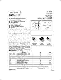 IRF640NL datasheet: N-channel power MOSFET for fast switching applications, 200V, 18A IRF640NL