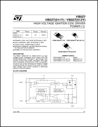 VB027 datasheet: HIGH VOLTAGE IGNITION COIL DRIVER POWER IC VB027