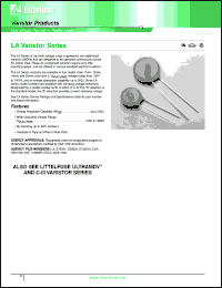 V660LA50A datasheet: 660V varistor V660LA50A